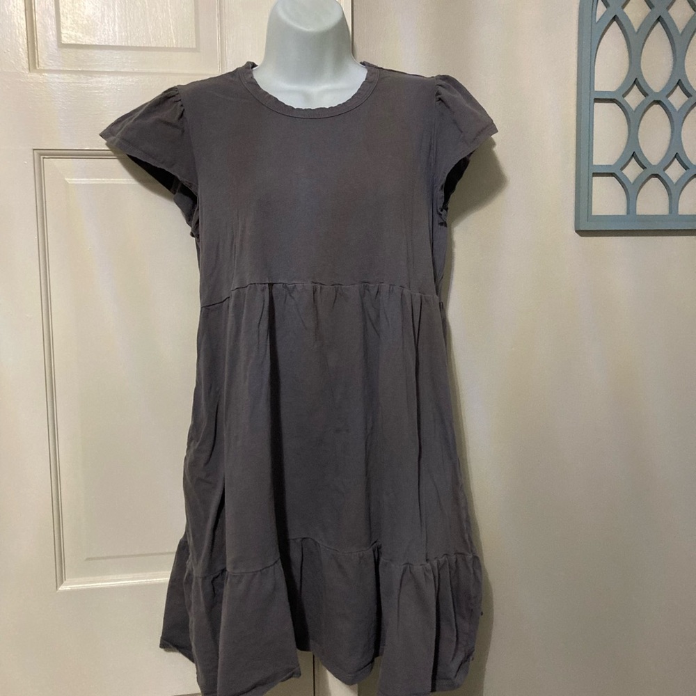 Time and Tru Women's Gray Midi Dress